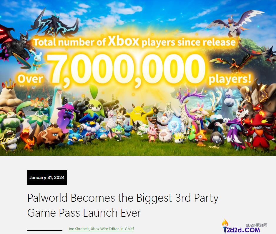 《幻兽帕鲁》登陆XGP：Xbox与开发商携手优化，成就最大第三方发布