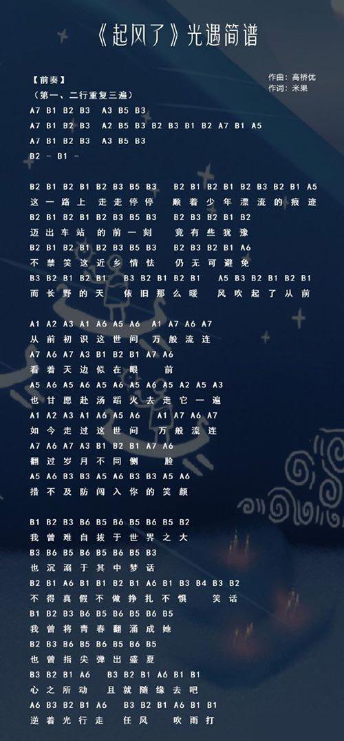 光遇简谱大全流行歌曲最新