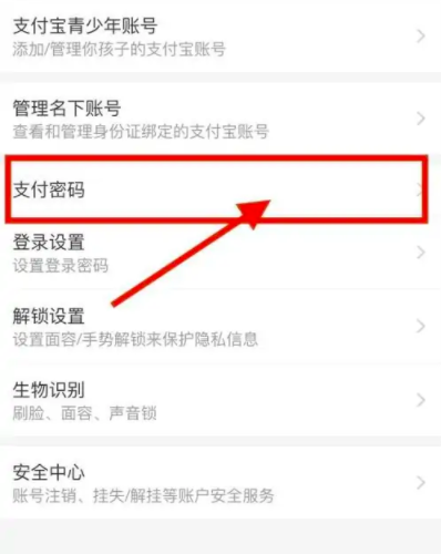支付宝怎么修改密码