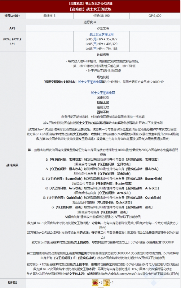 FGO万圣节·复活归来战士女王的试炼怎么打