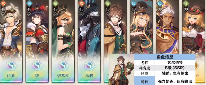 空之要塞启航S级推图角色有哪些