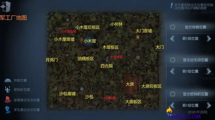 第五人格冒险家军工厂地图怎么藏身