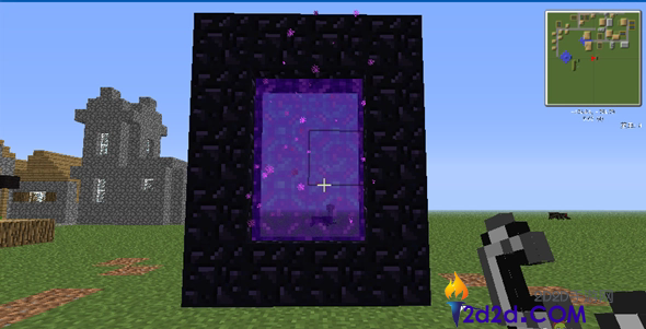 我的世界怎么制作并激活地狱门