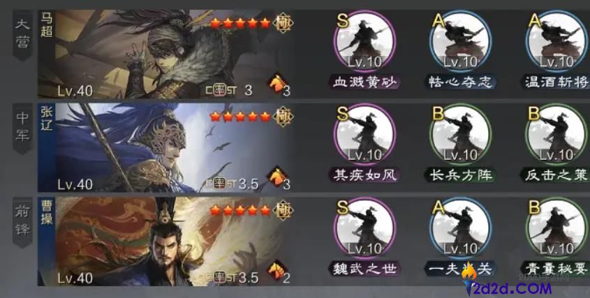 率土之滨菜刀队配置是什么