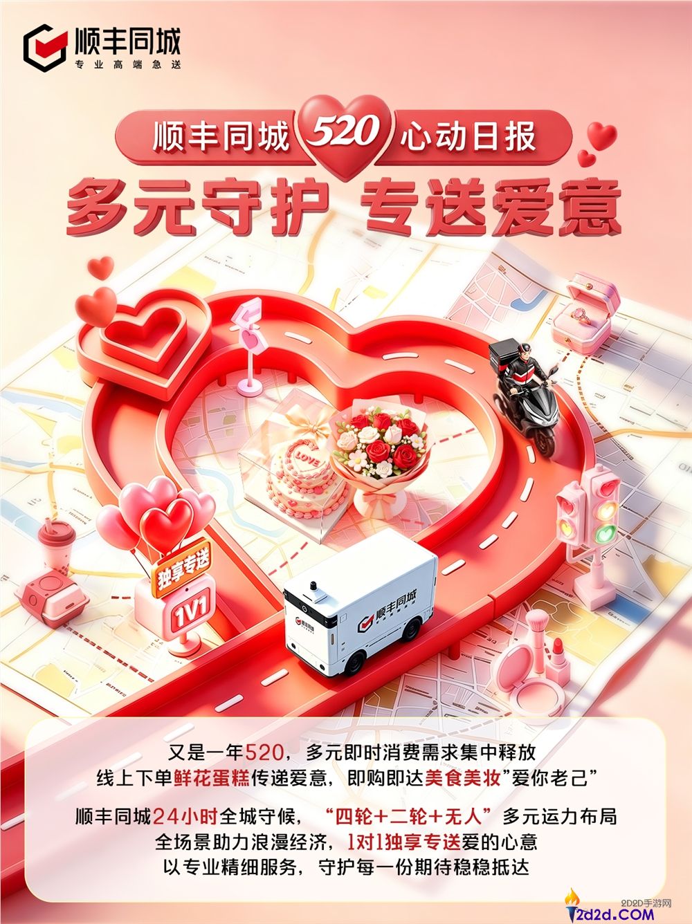 520 浪漫经济爆发:顺丰同城鲜花蛋糕配送里程超 600 万公里