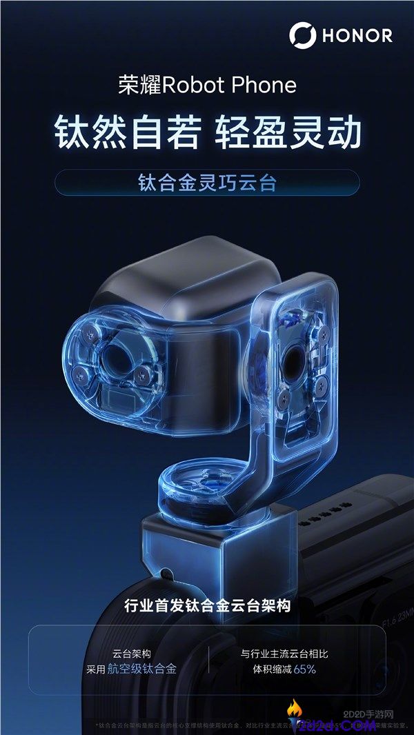 光荣Robot Phone首发:钛合金云台架构与机电,最大转速360°/秒,8月12日见!