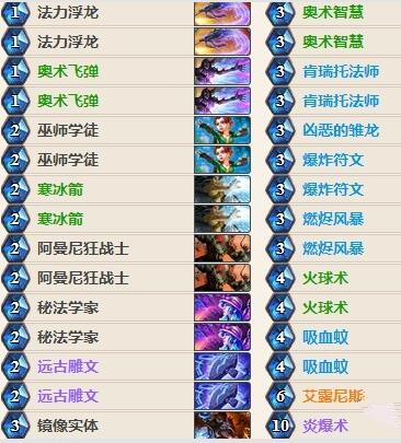 《炉石传说》大神奥秘法卡组分享,炉石传说女巫森林天梯高胜率法师卡组推荐