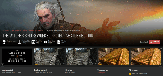 《巫师3：狂猎》次世代版HD高清MOD发布 模型材质纹理等数千处改进