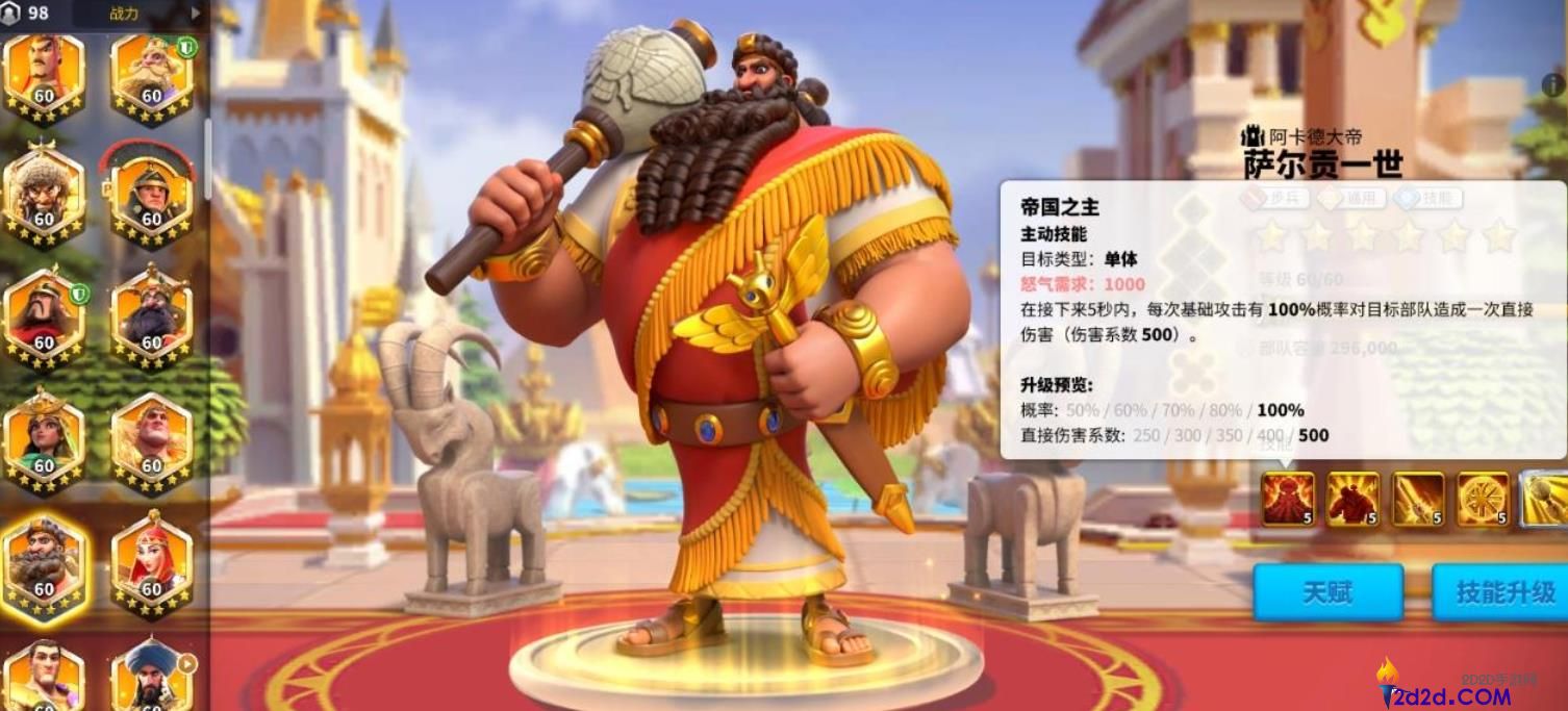 万国觉醒萨尔贡一世值得培养吗