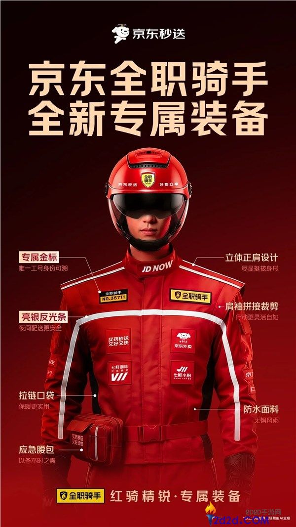 颜值晋级太帅了,京东外卖一周年,全部骑手收费换新装