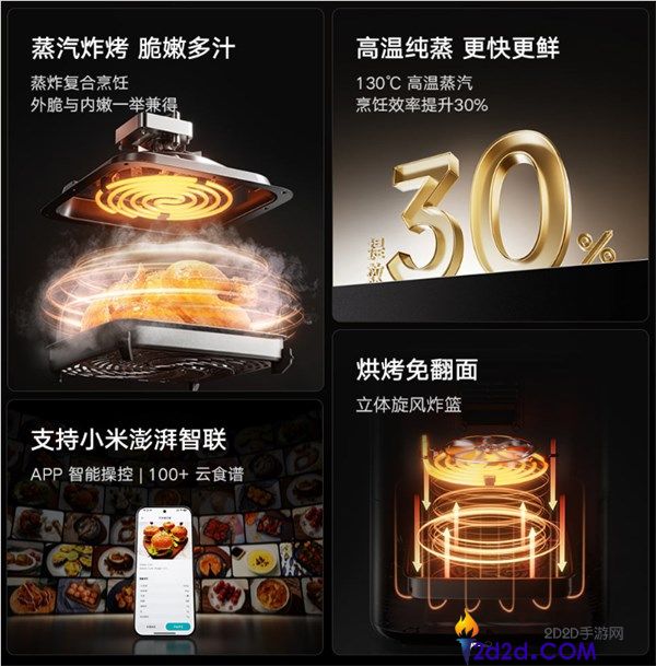 一台顶两台,小米发布米家智能空气炸锅Pro蒸烤版,559元