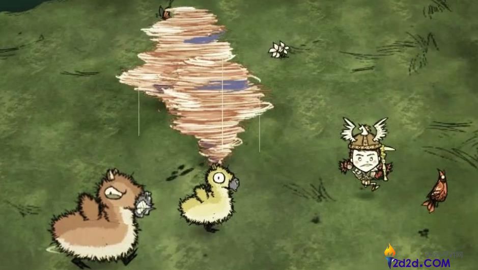 饥荒麋鹿鹅幼崽会有什么行为