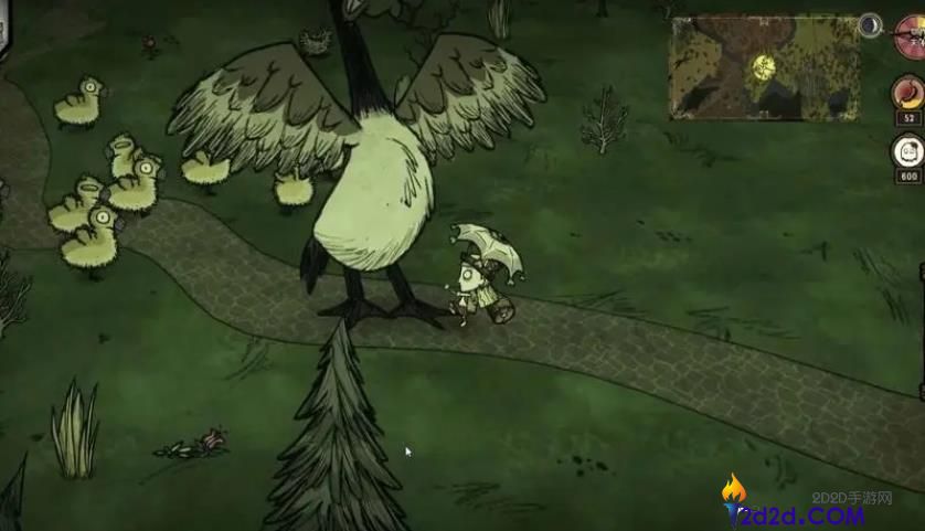 饥荒麋鹿鹅幼崽会有什么行为