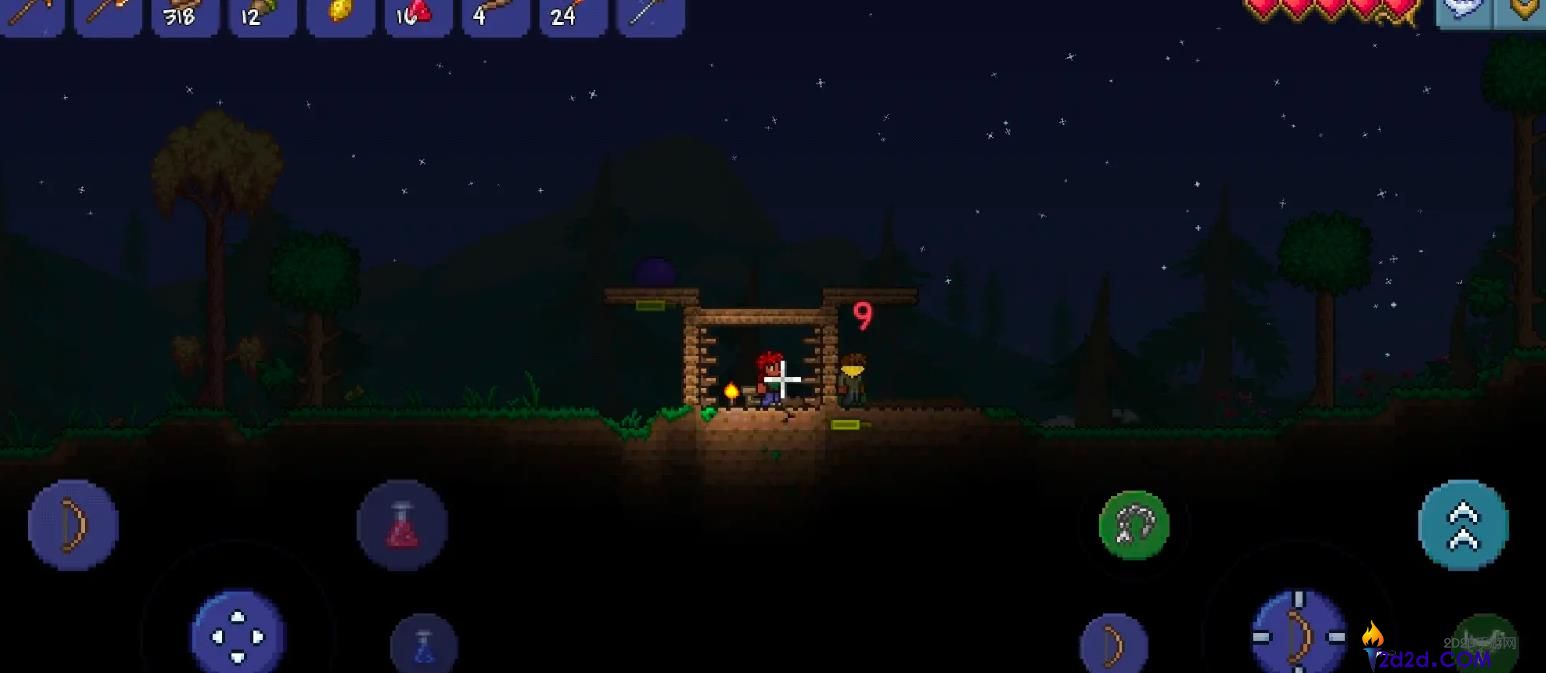 泰拉瑞亚第一天晚上怎么过