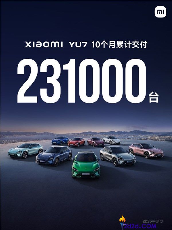 雷军,小米YU7 10个月累计交付231000台