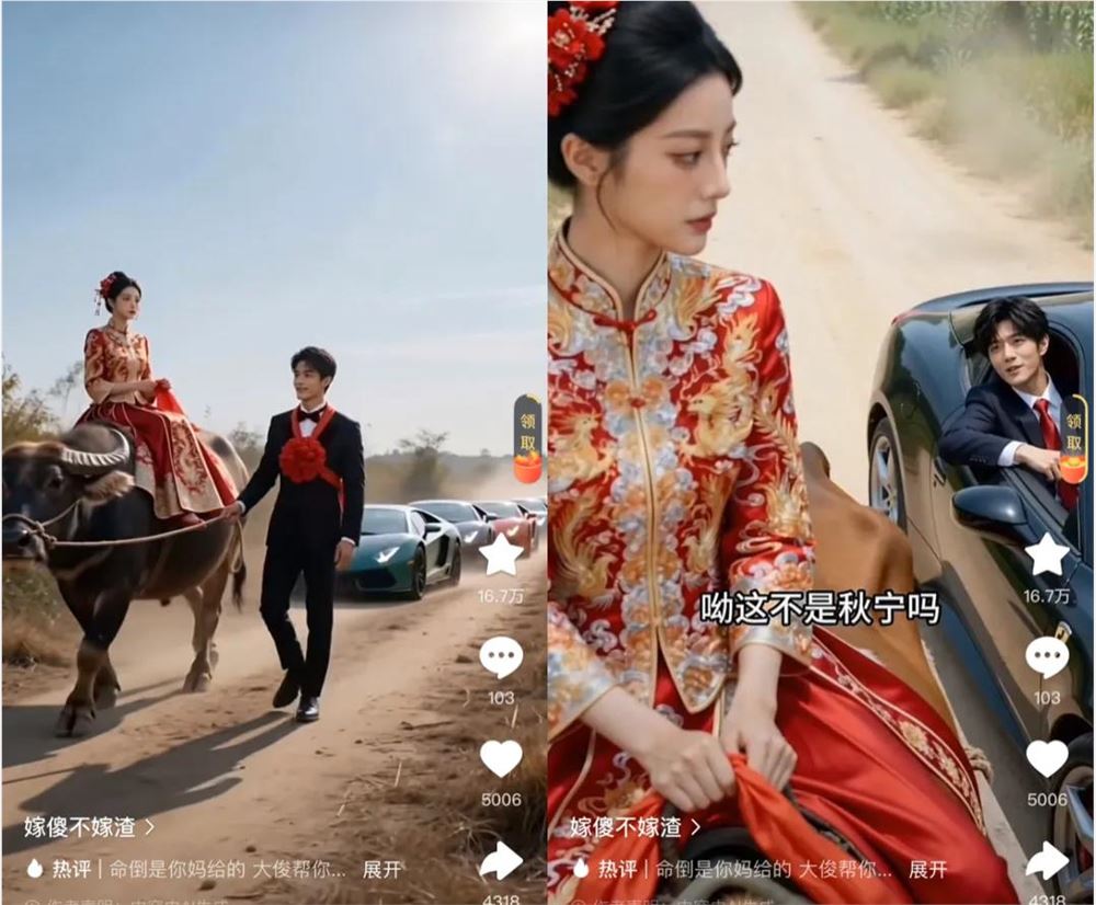 超6.8亿播放,这部“骑牛嫁傻子”的AI土味短剧杀疯了