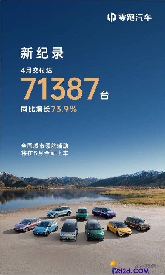 单月7万台,零跑汽车发布4月交付量,月销量创汗青新高