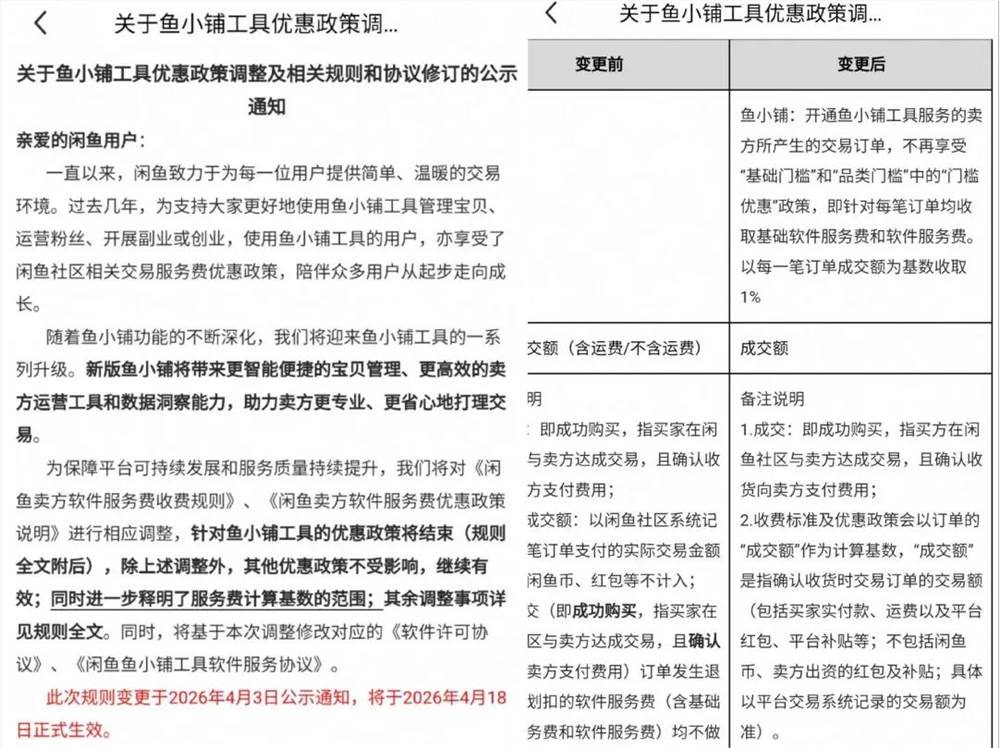鱼小铺涨佣,卖家慌乱,美团小红书抢蛋糕