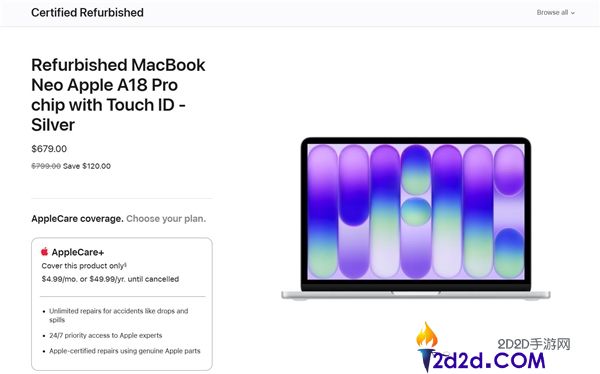 MacBook Neo官翻版上架，679美元成苹果最实惠笔记本，价格上涨引发关注