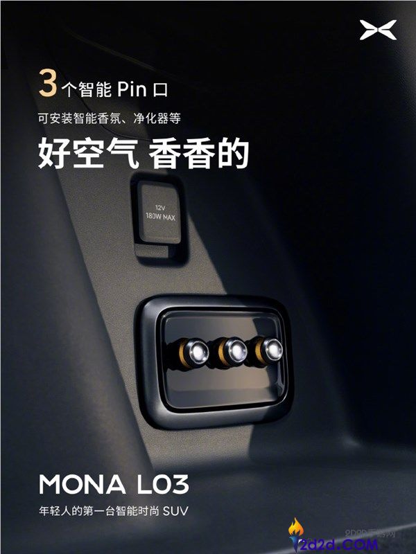 小鹏MONA L03发布：23处拓展接口支持运动相机和手机支架安装
