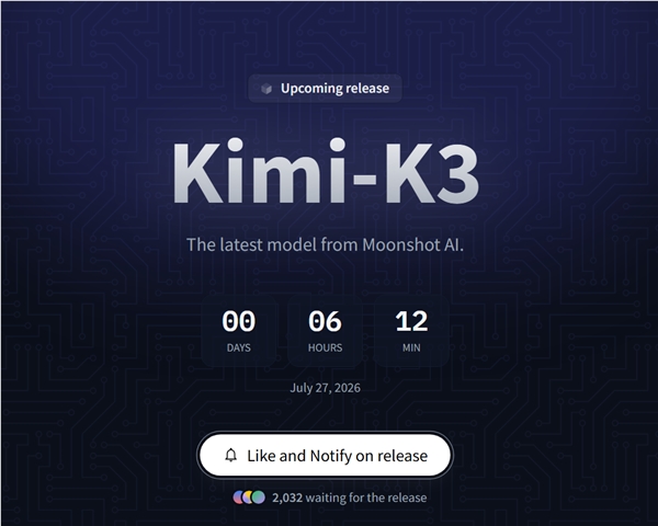 全球最大2.8万亿参数模型Kimi K3今晚正式开源，性能稳居前三名