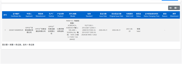 OPPO Find X10系列获得3C认证，首发全新2K直屏与BT.2020超广色域支持
