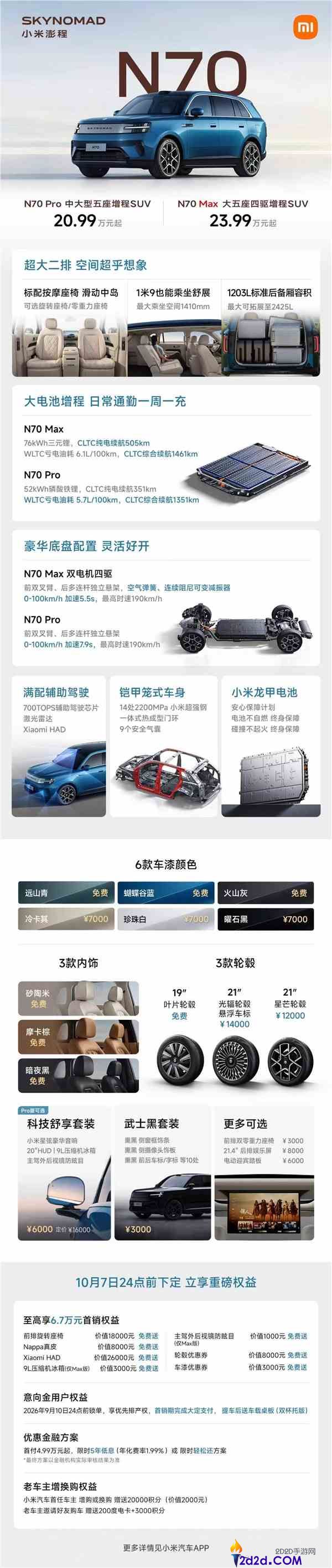 小米澎程N70系列大五座SUV解析：空间利用卓越，售价20.99万元起